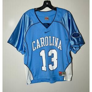 Vintage North Carolina UNC Tar Heels #13 Team Nike Blue Lacrosse Jersey Sz L